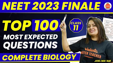 Complete CLASS 11 BIOLOGY Top 100 Most Expected Questions For NEET 2023