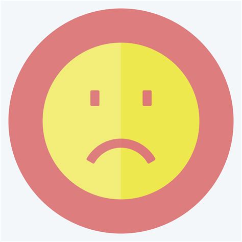 Icon Emoticon Sadness. suitable for Emoticon symbol. flat style. simple ...