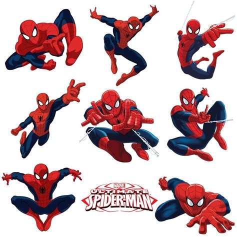 Amazon.com: Spiderman Sticker Pack for Kids Room Wall Decor | Peel and ...