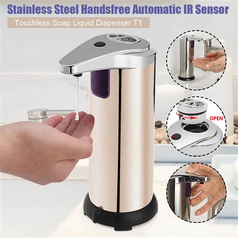 280ml Automatic Liquid Soap Dispenser Stainless Steel Sensor Soap