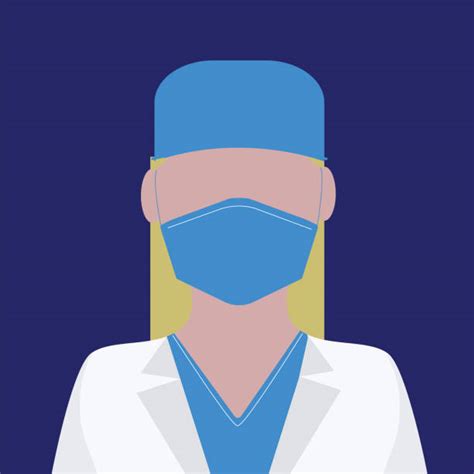 Blonde Woman Wearing Surgical Mask Illustrations Royalty Free Vector