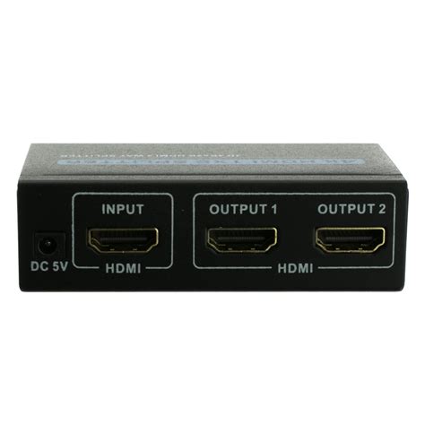 4K 2-port HDMI Splitter, Share 1 input to 2 displays, 1x2