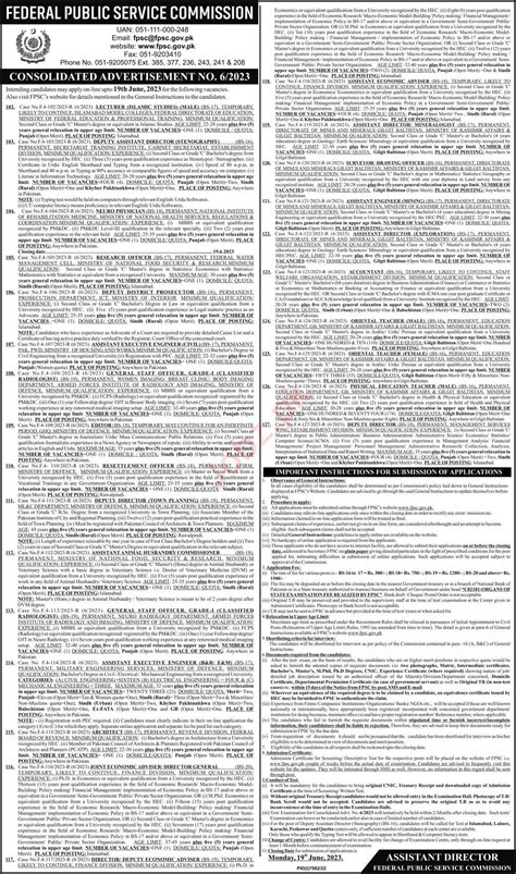 Fpsc Advertisement No Jobs Job Advertisement Pakistan