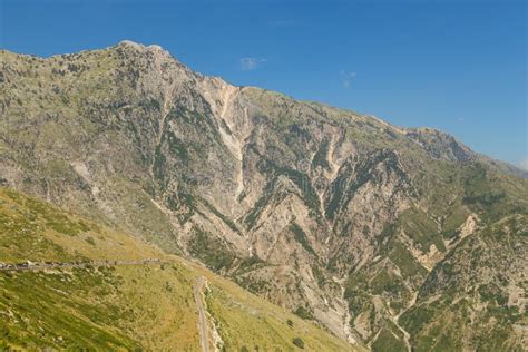 Scenisk Landskapsikt I Det Cikes Berget Llogara Passerande Albanien