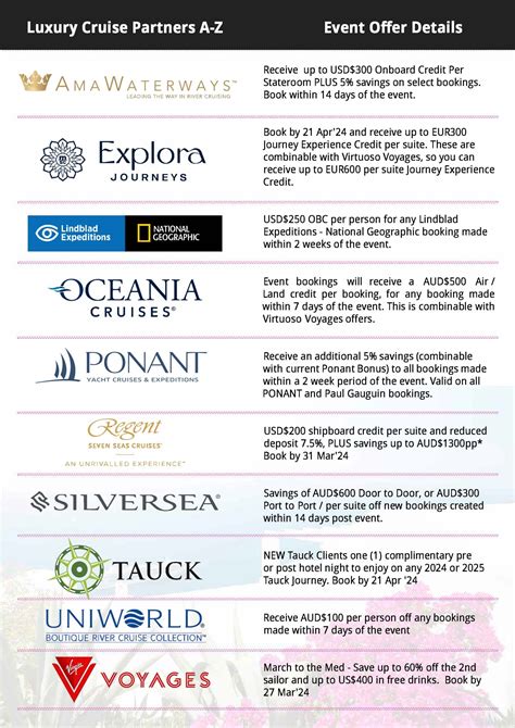 Luxury Cruise Dinner & Showcase Event Offers - Main Beach Travel