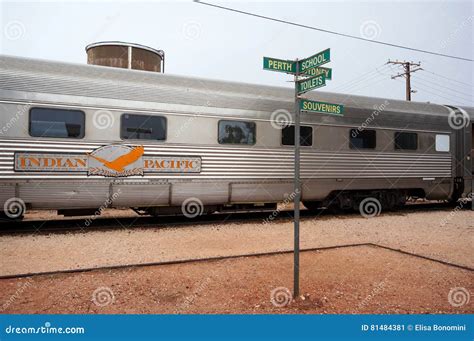 Indian Pacific Stops at Cook Editorial Photo - Image of train, tourism ...