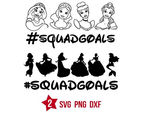 Disney Princess Squadgoals svg, Princess Squadgoals svg, Disney ...