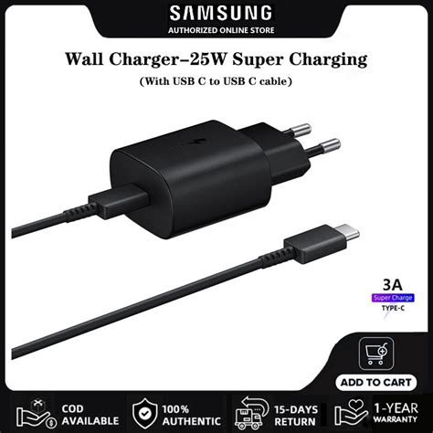 Samsung Charger 25w Super Fast Charging Adapter Original Ep Ta800 Pd