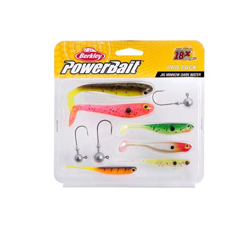 Kit Leurres Souples Berkley Powerbait Pro Pack Jig Minnow Dark Water