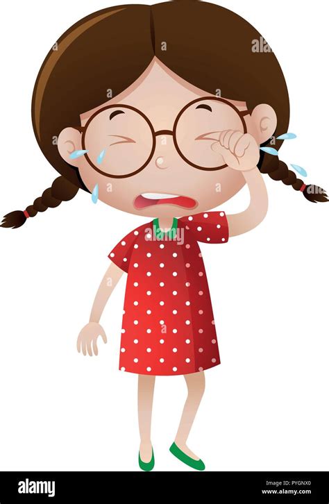 Triste Petite Fille Dessin Banque D Images Vectorielles Alamy