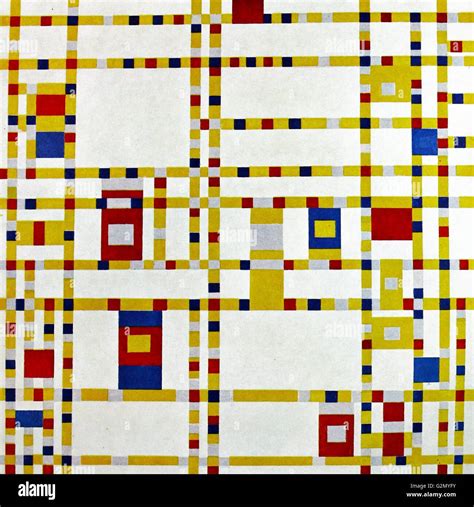 Painter Mondrian Broadway Boogie Woogie Coloring Page Piet Mondrian ...