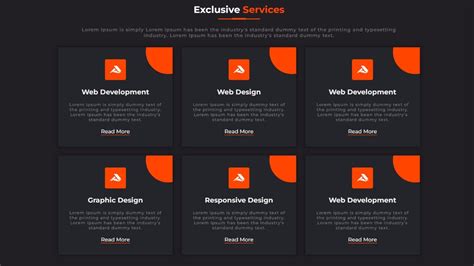 How To Make Creative Service Section Using Html And Css Our Services