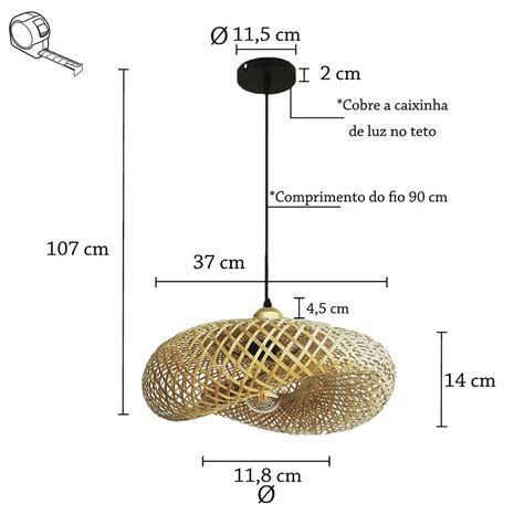 Pendente Bamboo De Fibra Natural Artesanal Bancada Nat Madeiramadeira