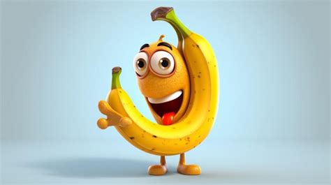 Premium Photo A Cute Cartoon Banana Character Ai Generative