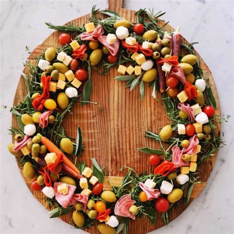 Antipasto Wreath - A Beautiful Mess