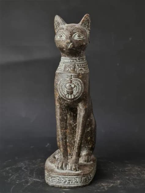 Rare Ancient Egyptian Antiques Bastet Goddess Pharaoh Ubasti Cat Statue