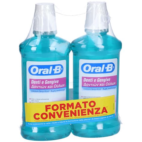 Oral B Collutorio Denti E Gengive Senza Alcol 2x500 Ml Redcare