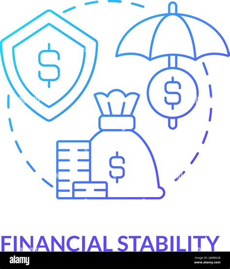 Financial Stability Blue Gradient Concept Icon Stock Vector Image And Art