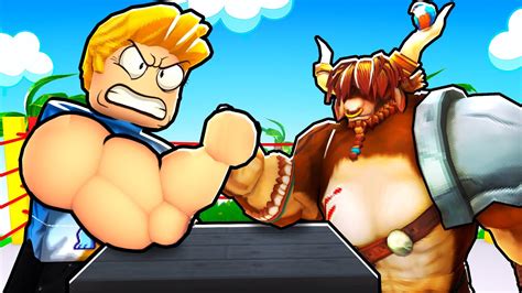 I Finally Beat The Final Boss Mammoth In Roblox Arm Wrestle Simulator