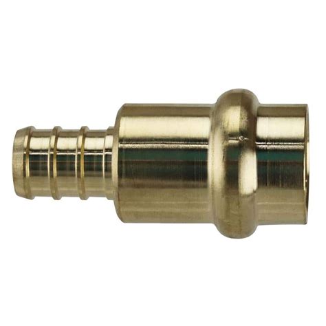 Apollo 1 2 In Brass PEX B Barb X 1 2 In Press Adapter APXPR1212 The