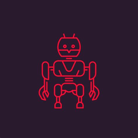 Robot Vector Illustration Linear Style 4331452 Vector Art At Vecteezy