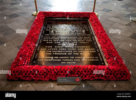 Das Grab Des Unbekannten Kriegers Westminster Abbey London