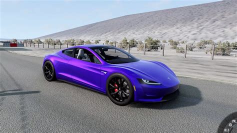 BeamNG Drive Tesla Roadster 2023 Car Show Test Drive Crash YouTube