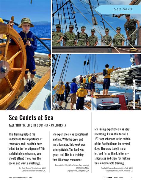 Sea Cadets At Sea Tall Ship Sailing In Southern California Seapower