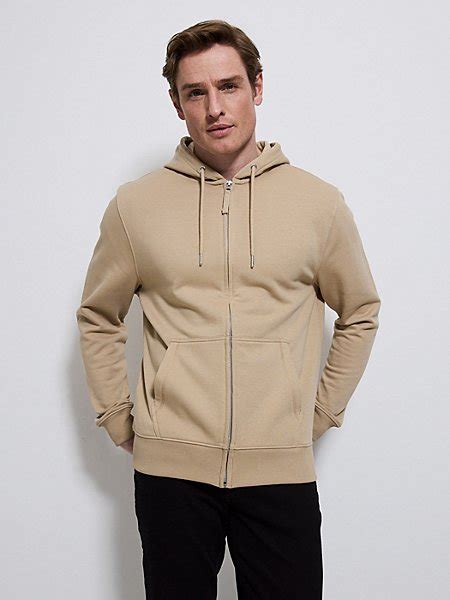 Ochre Borg Lined Zip Up Hoodie Men George At Asda