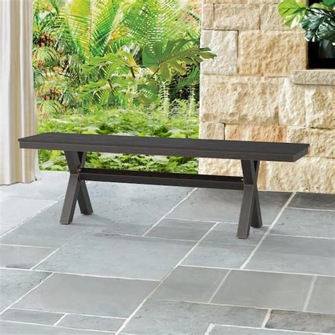 Lue Bona In Alu Recycled Plastic Wood Outdoor Patio Benches X Leg