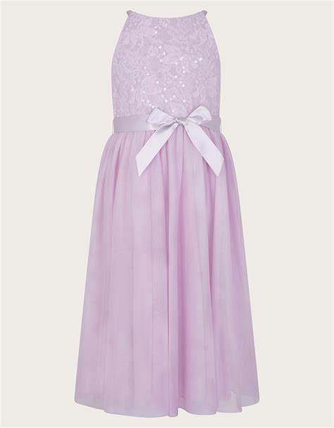 Lacey Sequin Truth Dress Purple | Girls' Dresses | Monsoon UK.