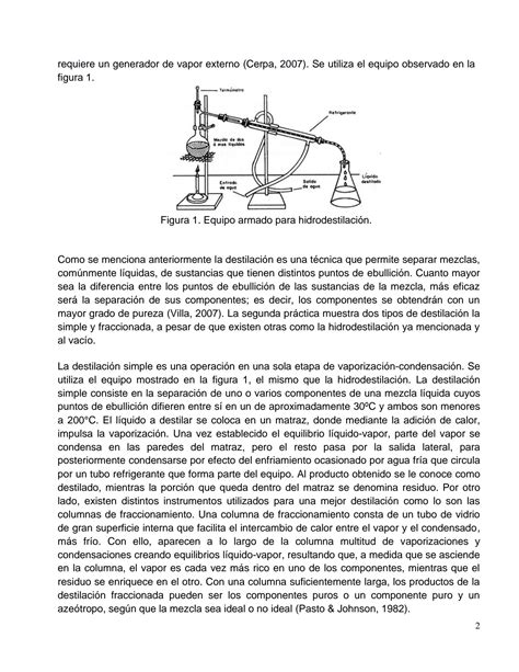 Solution Informe Aislamiento De Aceites Esenciales Destilaci N Simple