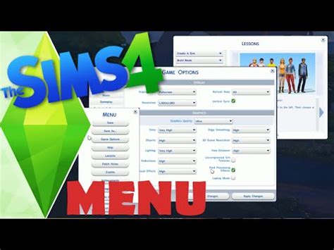 The Sims 4 Context Menus