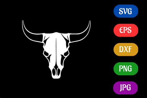 Cow Skull Minimalist Logo Vector SVG Graphic By Creative Oasis