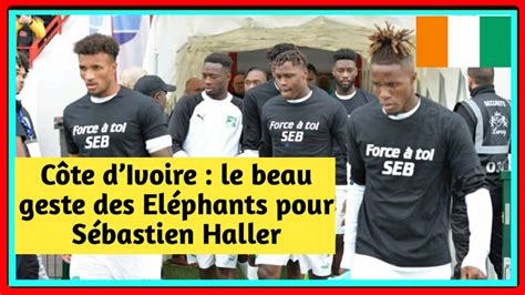 C Te Divoire Le Beau Geste Des El Phants Pour S Bastien Haller Youtube