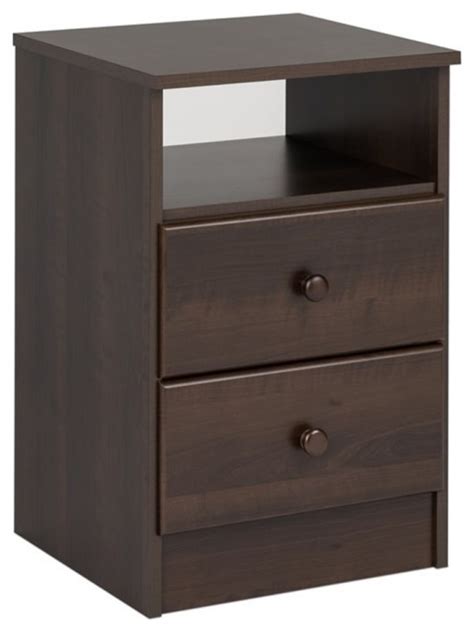 Home Square 4 Piece Set With 2 Nighstands 6 Drawer Lingerie Chest Double Dresser Transitional
