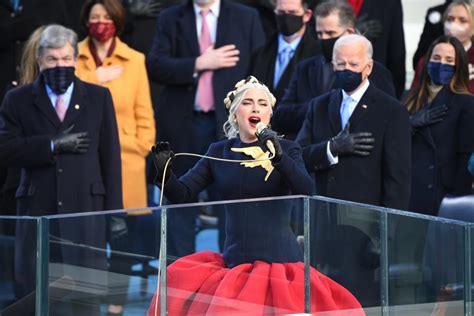 Lady Gaga stuns with rousing national anthem at Biden inauguration