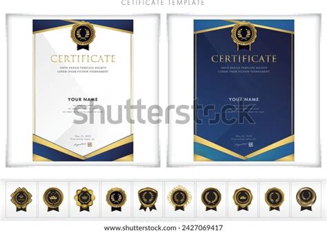 Award Certificate Template Design 190 Stock Vector (Royalty Free ...