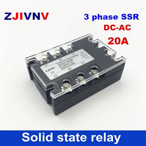 High Quality 20a Three Phase Solid State Relays 3 32vdc Control 90