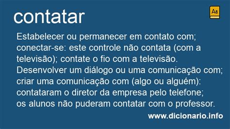 O Que Significa Contatar - Significado de Contatar
