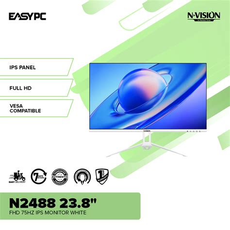 Easypc Nvision N Inch Fhd Hz Ips Monitor Black And White