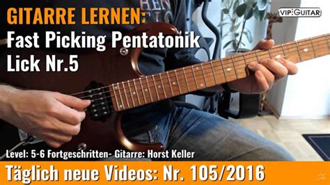 Fast Picking Pentatonik Rock Lick Nr 5 VIP Guitar De