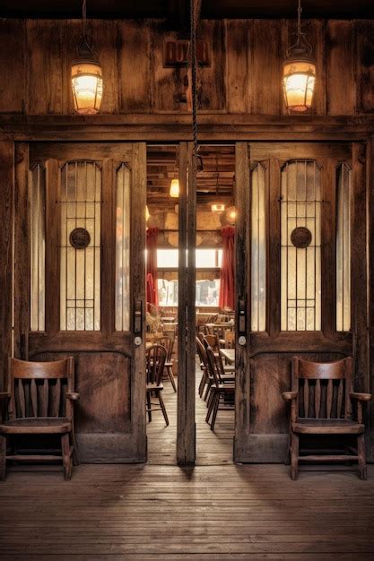 Premium AI Image | Old western style saloon doors