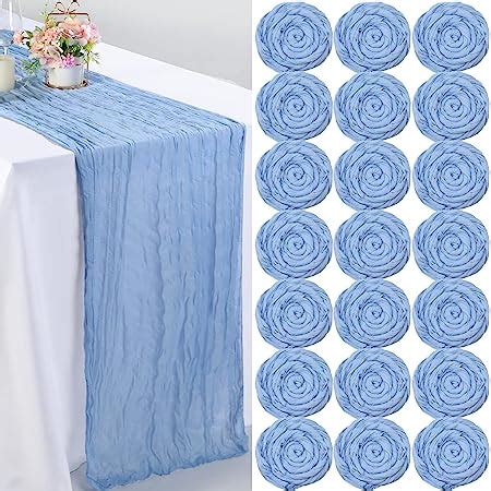 Amazon 10 Pack Dusty Blue Cheesecloth Table Runner Gauze Table