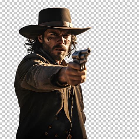 Cowboy Isolado Em Fundo Transparente Psd Premium