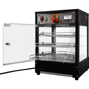 Commercial Countertop Glass Display Hot Food Warmer Heated Cabinet