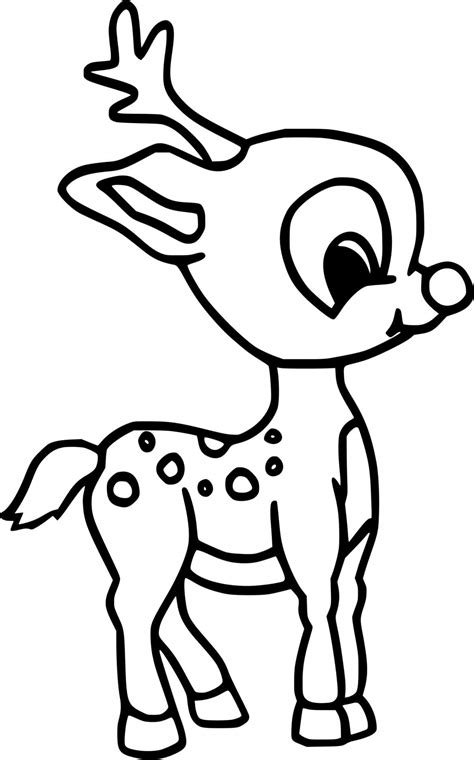 Cute Baby Spotted Deer Coloring Pages - Coloring Cool