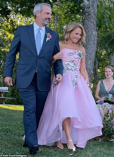 Katie Couric Shows Off Her Pink Mother Of The Bride Gown Mother Of