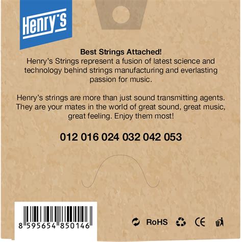 Set Corzi Pentru Chitara Acustica Henry S Strings Hard Emag Ro