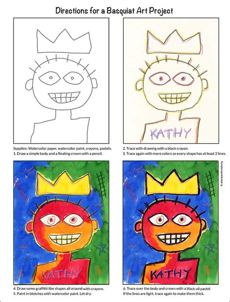 Easy Jean Michel Basquiat Art Project For Kids Tutorial